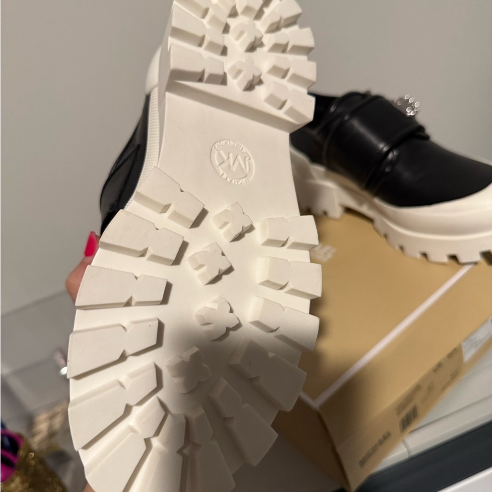 Michael Kors Black and White Loafers - Picture 8 of 9